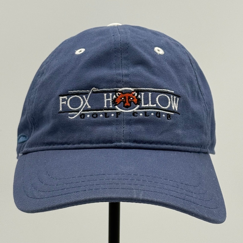 Pukka Fox Hollow Golf Club Hat Navy Blue Adjustable Strapback Hat Baseball Cap